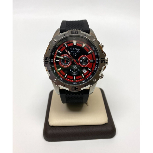 Bulova Watch Red Dial Quartz 46 mm
