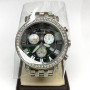 BENNY & CO.  & DIAMOND 3ct QUARTZ with BLACK DIAL Men's Watch, Stainless Steel