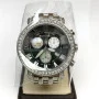 BENNY & CO.  & DIAMOND 3ct QUARTZ with BLACK DIAL Men's Watch, Stainless Steel