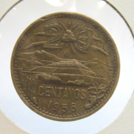 1956 -Mexico ESTADOS UNIDOS MEXICANOS 20 Centavos KM# 439