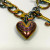 Juicy Couture Bracelet Iridescent with Charm Puffy Heart Chain