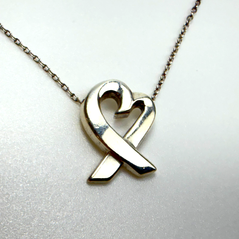 Tiffany & Co. Paloma Picasso Sterling Silver Loving Heart Pendant Necklace 20"