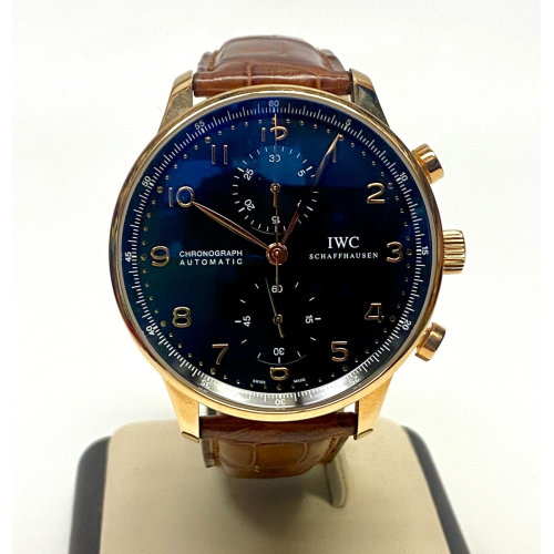 IWC Chronograph Solid 18kt Rose Gold Black/Blue Dial 41mm IWC Chronograph Solid 18kt Rose Gold Black/Blue Dial 41mm