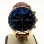 IWC Chronograph Solid 18kt Rose Gold Black/Blue Dial 41mm