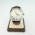 Vintage Waltham 17 Jewel Mechanical Watch Swiss Linen Dial Men's Leather Band
