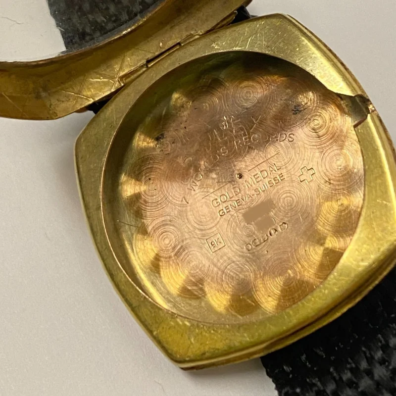 Rolex World's Records Geneve Suisse Gold Medal 9k Square Watch, 1920s