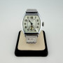 Vintage Bulova Tonneau Ladies Watch White Dial Arabic Numerals Speidel Bracelet