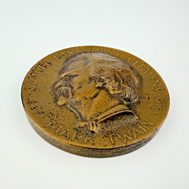 1963 Mark Twain Huckleberry Finn Hall of Fame Large Medallion 3'' Medallic Art