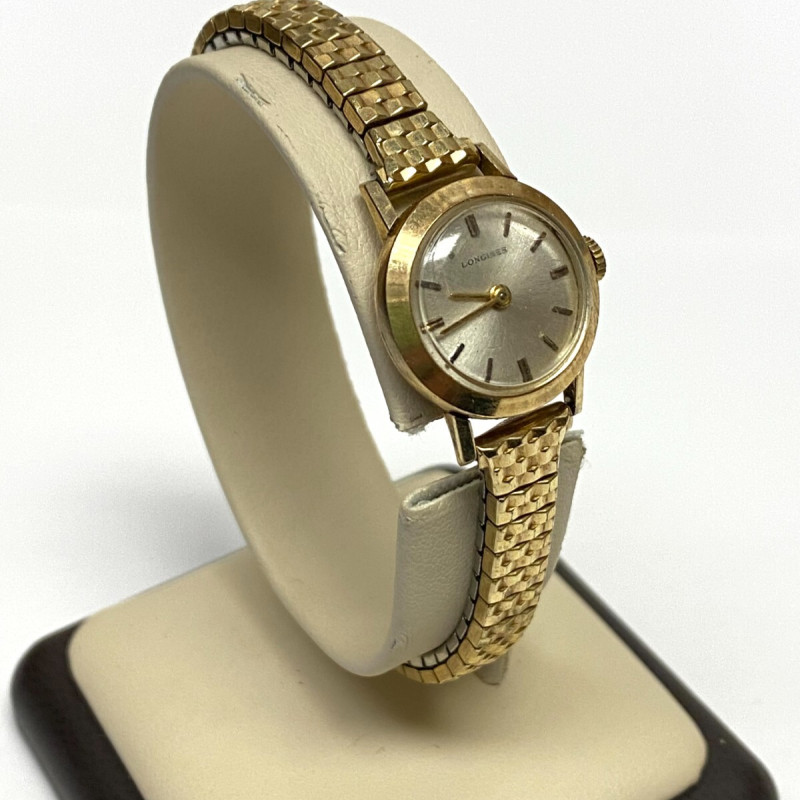 Longines Ladies 10k Gold Filled Case & Band, Mechanical Wind Up Watch, Working