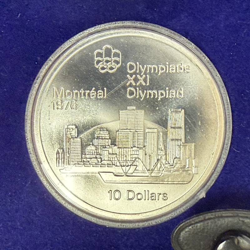 1976 Montreal Olympics Series I Géographie 4-Coin Sterling Silver Set Canada RCM