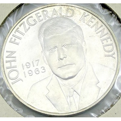 1963 JFK Heraldic Art Sterling Silver Medal 33mm UNC 5300 Mintage Rare???? 1963 JFK Heraldic Art Sterling Silver Medal 33mm UNC 5300 Mintage Rare????