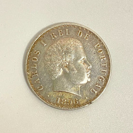 1896 Portugal 500 Reis Silver Coin
