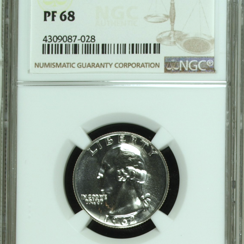 1962 25c Washington Quarter Silver Proof NGC PF68 