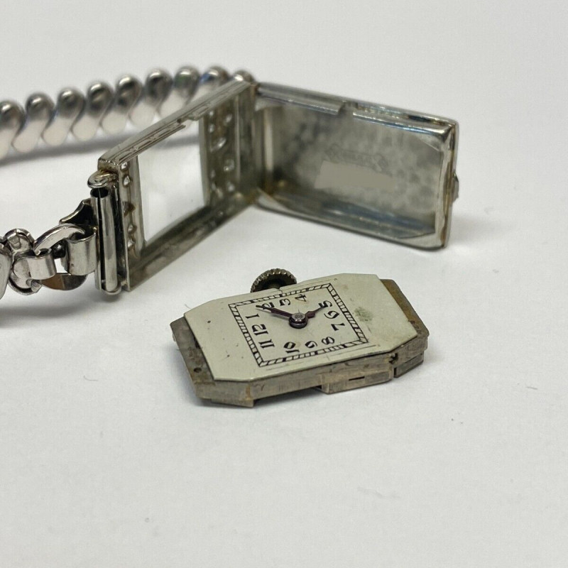Rare Vintage Kestenmade 18K White Gold & Platinum Ladies Watch - Diamond Accents