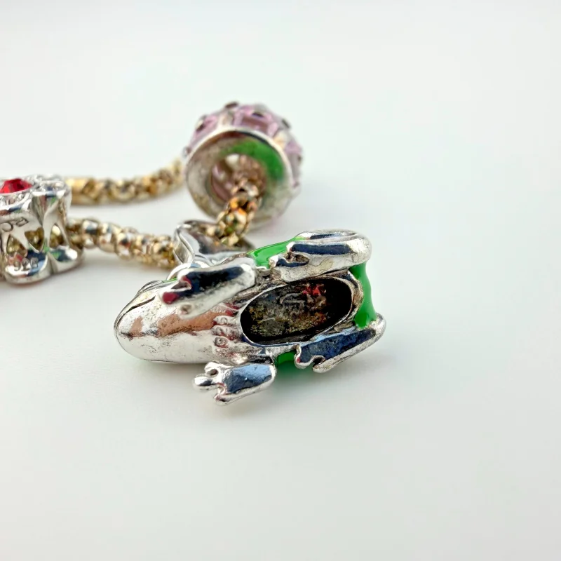 925 Sterling Silver Italian RCI Bracelet With Cute Charms, 7.5 ich