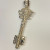 Justin Davis Sterling Silver Key Pendant with Crown and Skull Design, 3 inches Justin Davis Sterling Silver Key Pendant with Crown and Skull Design, 3 inches