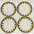 Porcelain tea set of 4 cups and saucers by Gardner Moscow