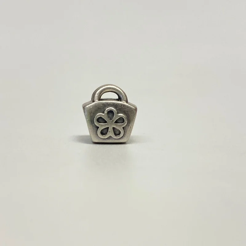 Authentic Pandora Silver Pink CZ Scalloped Purse Bead 790473PCZ *RETIRED*