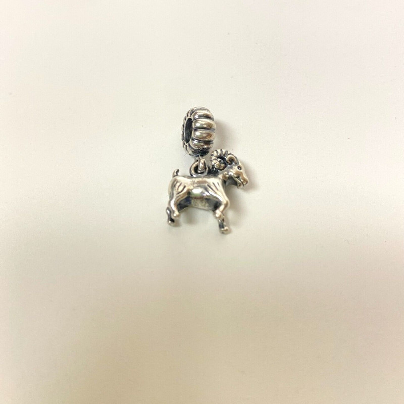 Pandora 925 silver #791098 Ram Dangle Slide Bead Charm Pandora 925 silver #791098 Ram Dangle Slide Bead Charm