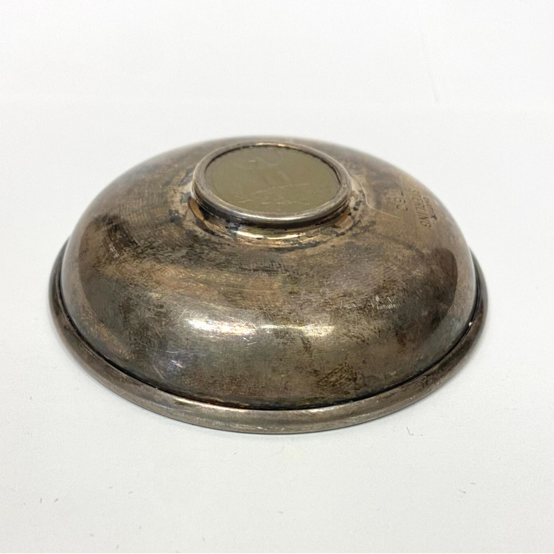 Vintage 760 Sterling Silver 1967 Washington Quarter Coin Bowl Dish Vintage 760 Sterling Silver 1967 Washington Quarter Coin Bowl Dish