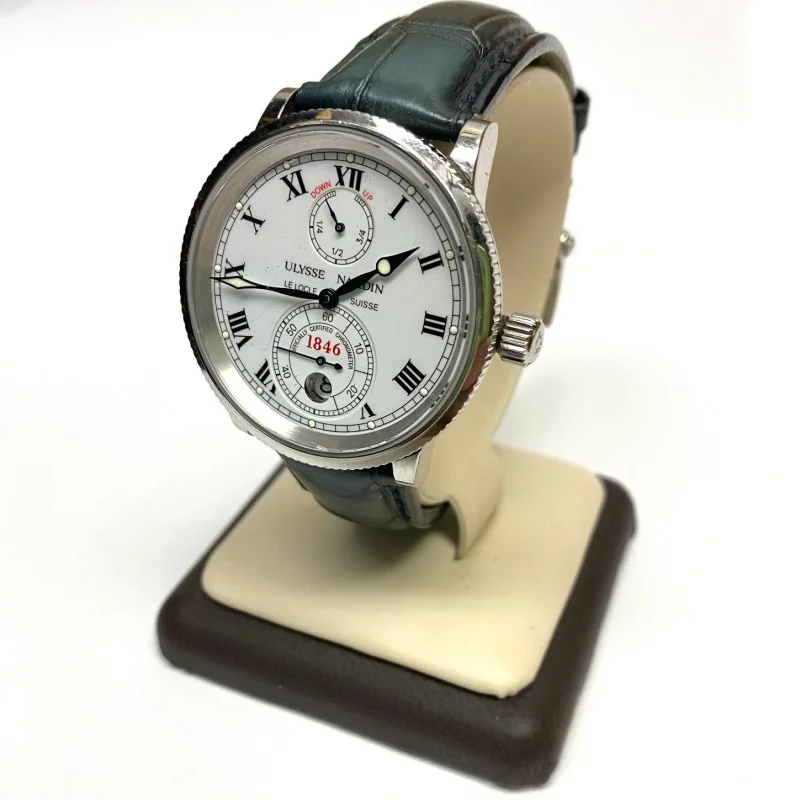 Ulysse Nardin Marine Chronomaster Ref-263-22 Automatic 38mm White Dial B&P