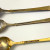 6 Demitasse Spoon Set Enamel Gilt Sterling Silver Ela Denmark