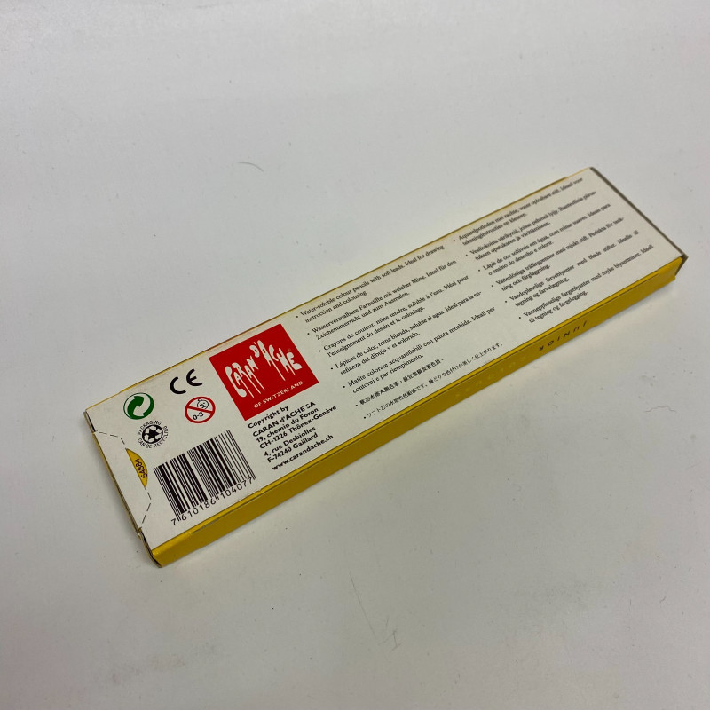 Caran d'Ache Junior 6 Water-Soluble Colour Pencils NEW Swiss | 104077