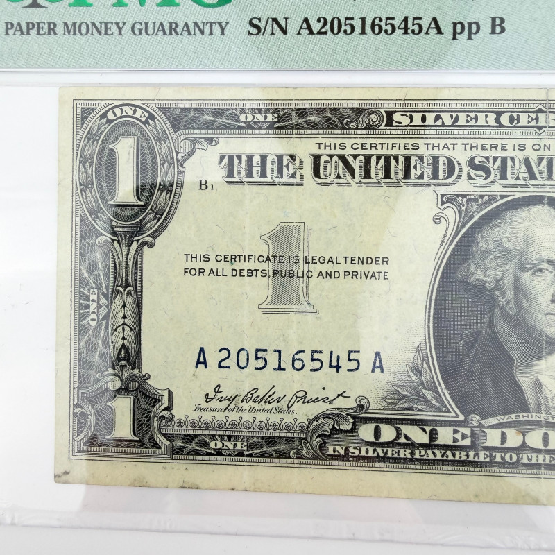 1957 $1 Silver Certificate Fr. 1619 AA Block Priest/Anderson PMG 35 A20516545A
