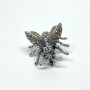 Alice Caviness Brooch Sterling Silver Rubies and Marcasite Grey Bumble Bee