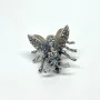 Alice Caviness Brooch Sterling Silver Rubies and Marcasite Grey Bumble Bee