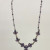 925 Sterling Silver Amethyst and Sapphires Drop Necklace - India 925 Sterling Silver Amethyst and Sapphires Drop Necklace - India
