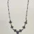 925 Sterling Silver Amethyst and Sapphires Drop Necklace - India
