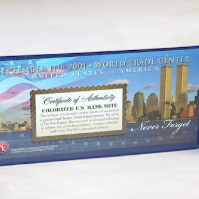 10th Anniversary 9/11 Commemorative Colorized $2 Banknote
