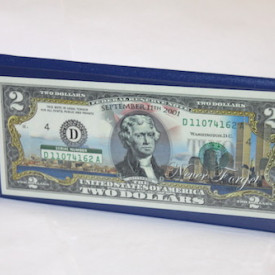 10th Anniversary 9/11 Commemorative Colorized $2 Banknote
