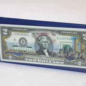 10th Anniversary 9/11 Commemorative Colorized $2 Banknote