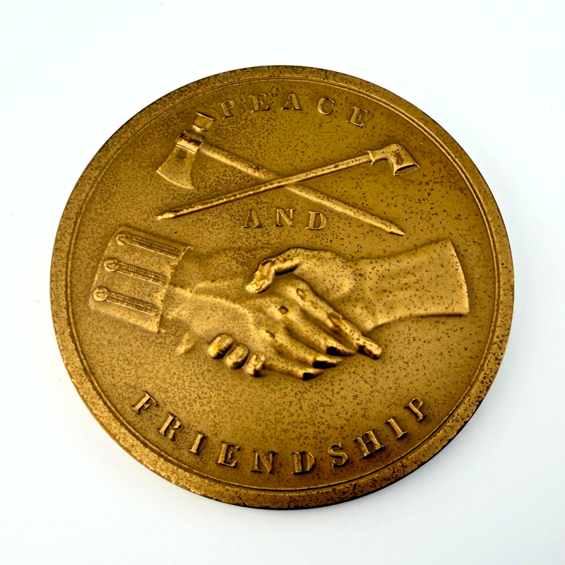 George Washington Peace Friendship US Mint Coin 3" Bronze Medal Token