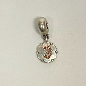 Pandora Silver Special Number 3 Dangle with Garnet - 790550GA3