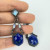 Vintage Nicky Butler Sterling Silver Rainbow Moonstone Lapis Dangle Earrings