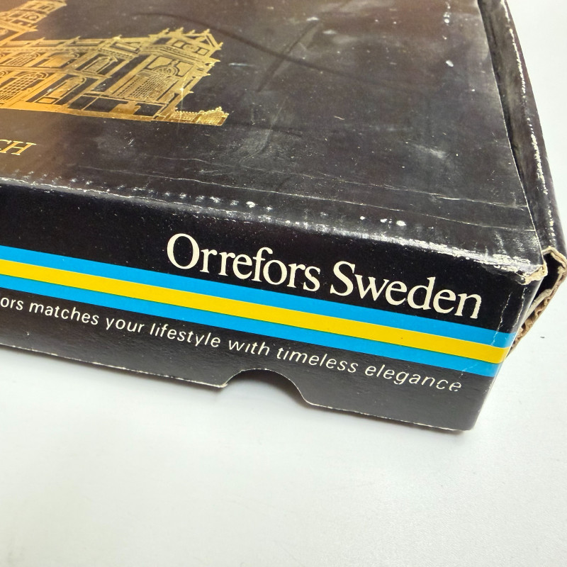 Vintage Orrefors Crystal Sweden Christ Church Limited Edition Plate w/ Box