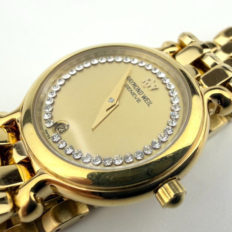Raymond Weil Chorus Diamond Women's Watch Geneve 9937-2 18K Gold Electroplated