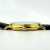 Vintage Movado Ladies Gold Plated Dress Watch Black Leather Strap Swiss Quartz