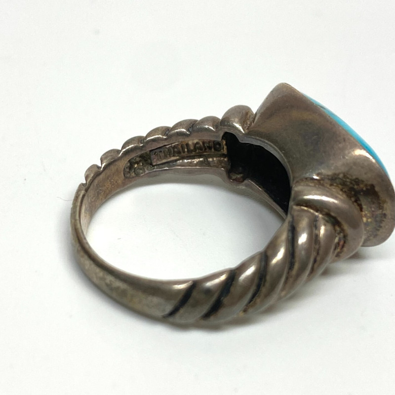 SX925 Thailand Turquoise Ring Size 9