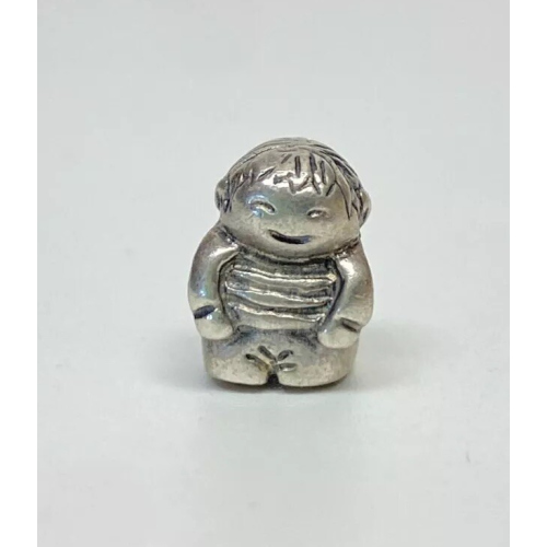 Pandora 790360 925 ALE Sterling Silver Little Happy Boy Bead Charm RETIRED