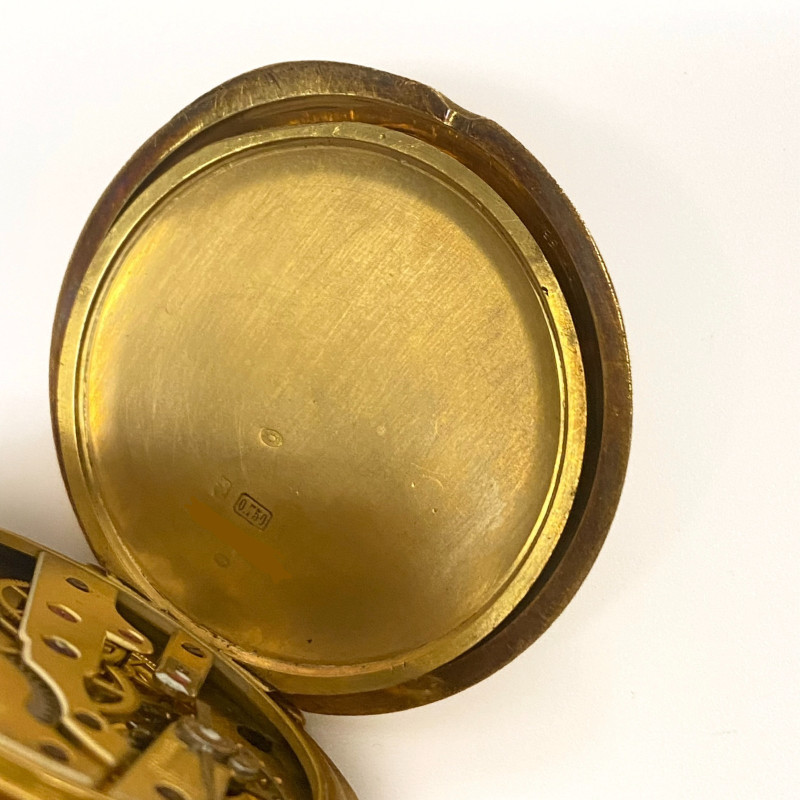 Rare Vintage Vacheron Constantin 18K Gold Enamel Guilloche Pocket Watch 1920s