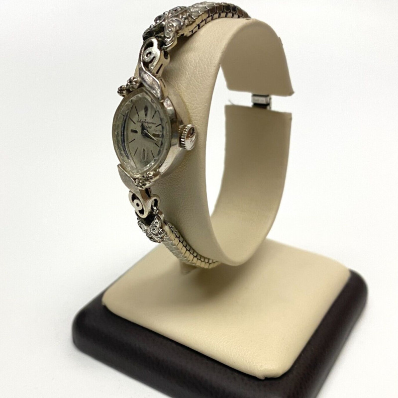 Vintage Jules Jurgensen Ladies 14K White Gold And Diamonds Vintage Jules Jurgensen Ladies 14K White Gold And Diamonds