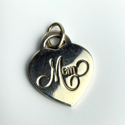 Tiffany & Co. Mom Heart Charm Pendant Sterling Silver 925 Tiffany & Co. Mom Heart Charm Pendant Sterling Silver 925