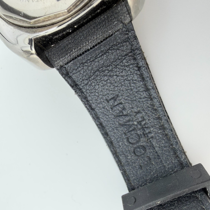 Locman Titanio 1970 Titanium Chronograph Watch 46mm Case Black Cordura Strap