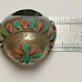 Beautiful Pink & Green Colored Sterling Silver Size 11 Ring