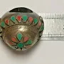 Beautiful Pink & Green Colored Sterling Silver Size 11 Ring