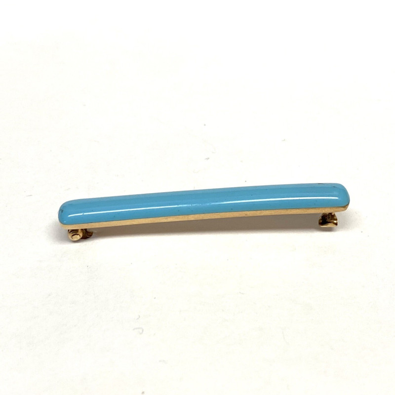 Vintage 14K  Turquise Brooch Pin 